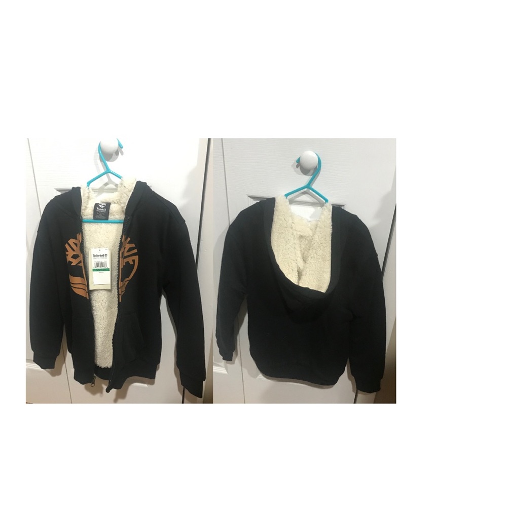 Timberland Big Boys Tree Sherpa Lined Zip Hoodie